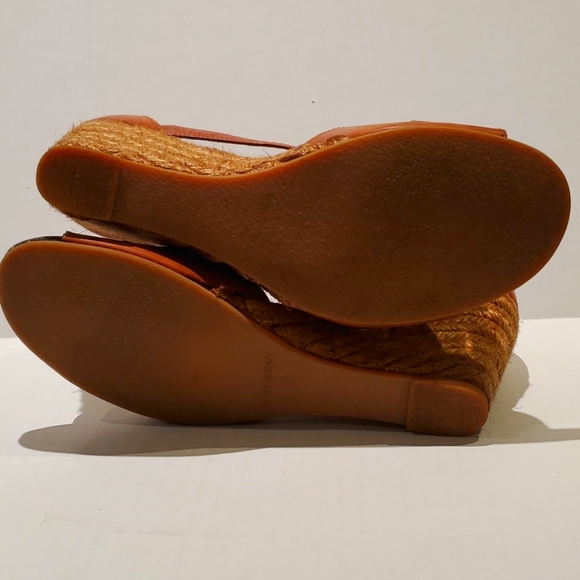 "Eric Michael", 8.5M, leather & Textile Wedge Sandals - Picture 3 of 7